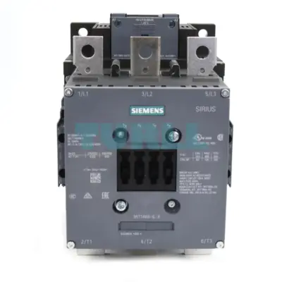 Siemens 3RT1466-6AT36 Power Contactor, 400A, 3-Pole, 575-600V AC/DC