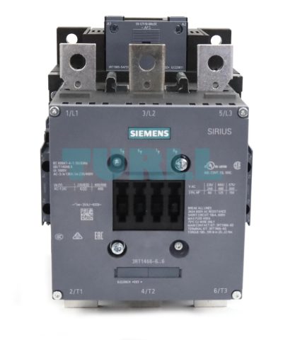 Siemens 3RT1466-6NB36 Power Contactor 400 A, 690 V, 3-Pole, AC/DC Electronic Drive