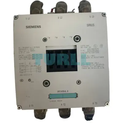 Siemens 3RT1476-6AP36 Power Contactor 3-Pole, AC-1, 690A, 220–240V AC/DC Coil, Screw Terminal