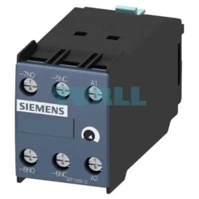 Siemens SIRIUS 3RT1926-2FK21 Solid-State OFF-Delay Timer Auxiliary Switch, 0.5-10s, 100-127V AC/DC