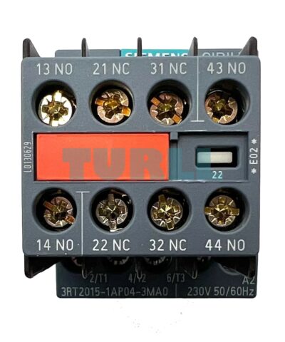 Siemens 3RT2015-1AP04-3MA0 Power Contactor 3-Pole, 7A, 3 kW / 400V AC, 230V Coil