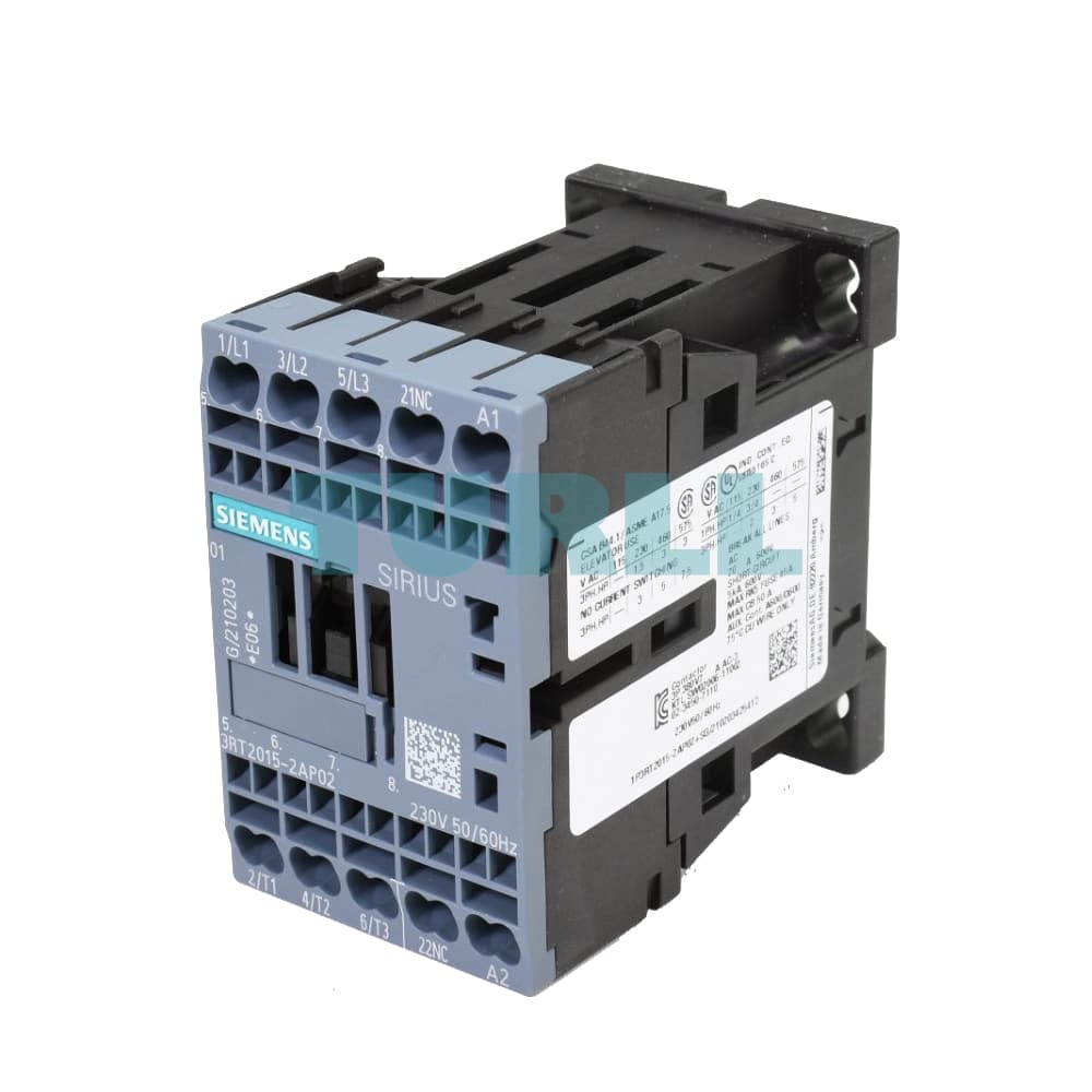 Siemens 3RT2015-2AP02 Power Contactor 3-Pole, 7A, 3kW / 400V, 230V AC, S00 Size Original Brand New 5 Siemens 3RT2015-2AP02 Power Contactor 3-Pole, 7A, 3kW / 400V, 230V AC, S00 Size
