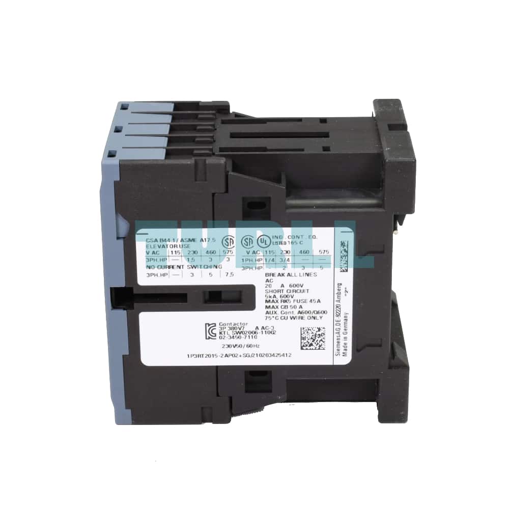 Siemens 3RT2015-2AP02 Power Contactor 3-Pole, 7A, 3kW / 400V, 230V AC, S00 Size Original Brand New 4 Siemens 3RT2015-2AP02 Power Contactor 3-Pole, 7A, 3kW / 400V, 230V AC, S00 Size
