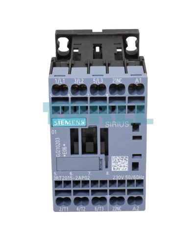 Siemens 3RT2015-2AP02 Power Contactor 3-Pole, 7A, 3kW / 400V, 230V AC, S00 Size