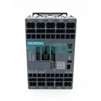 Siemens 3RT2015-2FB41 Power Contactor 3-Pole, 7A, 3 kW / 400V, 24V DC with Integrated Diode