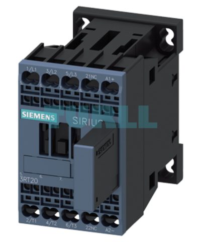 Siemens 3RT2015-2WB42 Power Contactor 3-Pole, 24V DC, 7A, AC-3 / AC-3e, S00 Frame