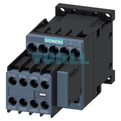 Siemens 3RT2016-1CN27 Power Contactor 9A, 4kW, 3-Pole, Auxiliary Contacts and Varistor