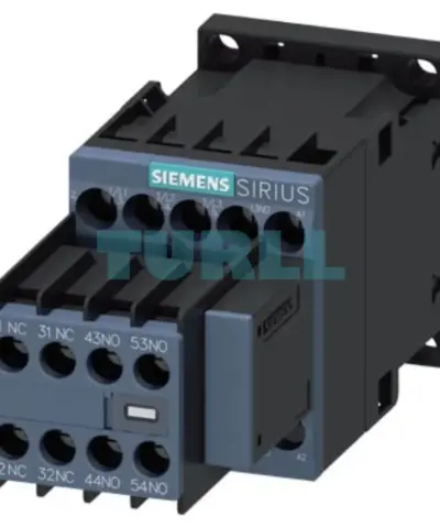 Siemens 3RT2016-1CN27 Power Contactor 9A, 4kW, 3-Pole, Auxiliary Contacts and Varistor