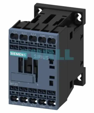 Siemens 3RT2016-2BB42-1AA0 Power Contactor 9A, 3-Pole, 24V DC with Auxiliary Contact