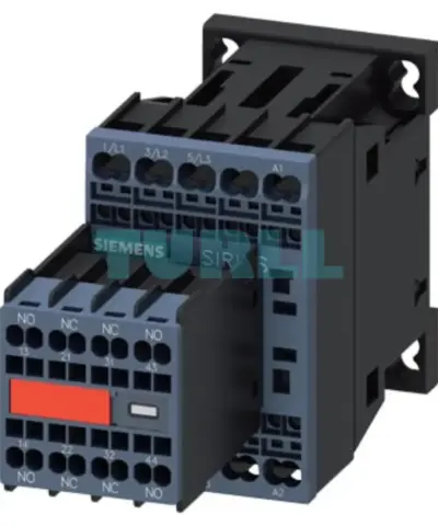 Siemens 3RT2017-2BB44-3MA0 Power Contactor 12A, 5.5kW, 3-Pole, 24V DC, AC-3/AC-3e, Spring-Loaded Terminal