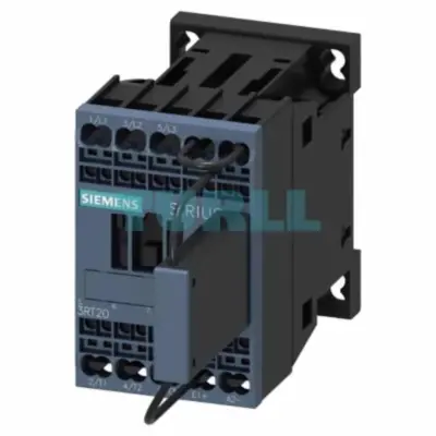 Siemens 3RT2017-2LB42-1LA0 Traction Contactor 12A, 5.5 kW, 24V DC, 3-Pole, Integrated Varistor