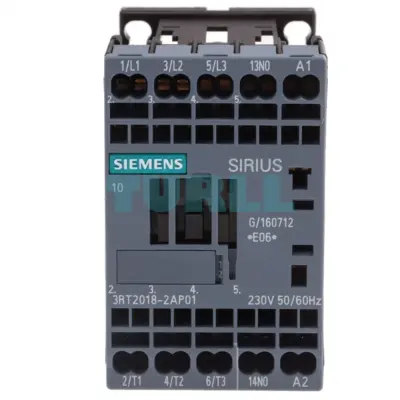 Siemens 3RT2018-2AP01 Power Contactor 16A, 7.5kW, 3-Pole, 230V AC, AC-3e/AC-3
