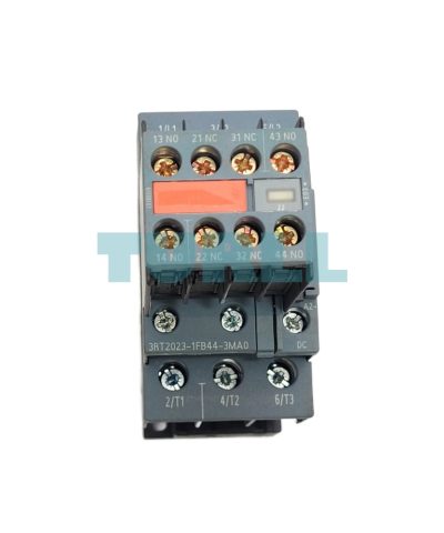 Siemens 3RT2023-1FB44-3MA0 Power Contactor 3-Pole, 9A, 4kW, 24V DC with Auxiliary Contacts