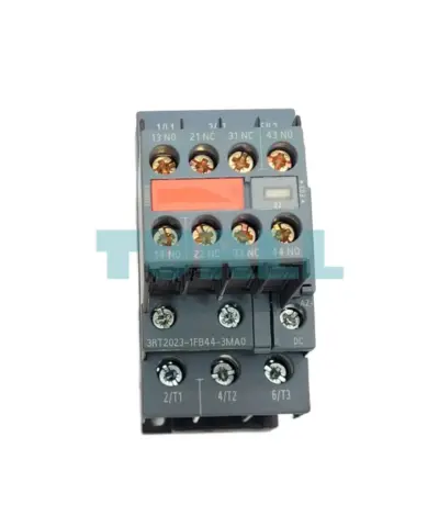 Siemens 3RT2023-1FB44-3MA0 Power Contactor 3-Pole, 9A, 4kW, 24V DC with Auxiliary Contacts