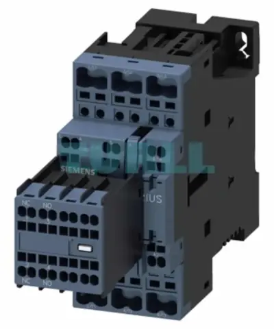 Siemens 3RT2024-2BB44 Power Contactor 3-Pole, 12A, 5.5kW / 400V, 24V DC Coil