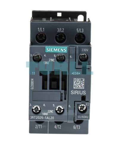 Siemens 3RT2025-1AL20 Power Contactor 17A, 7.5kW, 3-Pole, 230V AC, AC-3e/AC-3