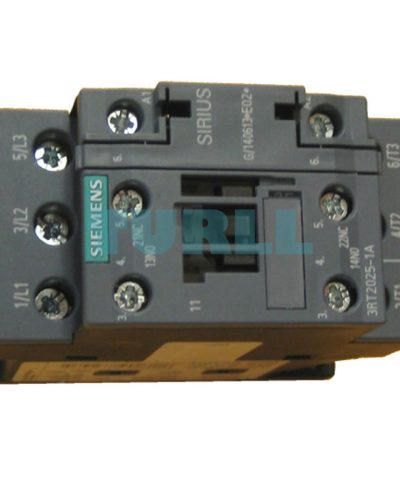 Siemens 3RT2025-1AN60 Power Contactor 17A, 7.5 kW, 3-Pole, AC-3e/AC-3, Screw Terminal, Size S0