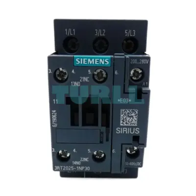 Siemens 3RT2025-1NP30 Power Contactor 17 A, 7.5 kW / 400 V, 3-Pole with Integrated Varistor