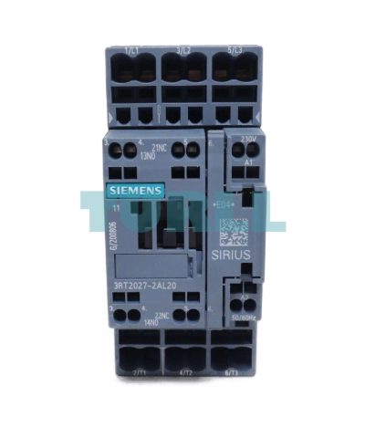 Siemens 3RT2027-2AL20 Power Contactor 32A, 15kW, 3-Pole, 230V AC, S0 Size
