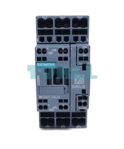 Siemens 3RT2027-2AL20 Power Contactor 32A, 15kW, 3-Pole, 230V AC, S0 Size