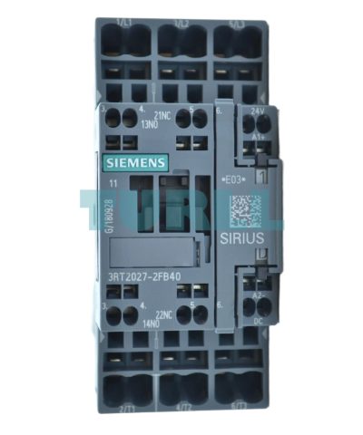 Siemens 3RT2027-2FB40 Power Contactor 32A, 15kW, 3-Pole, 24V DC with Diode