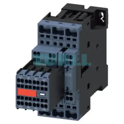 Siemens 3RT2027-2FB44-3MA0 Power Contactor, 32A, 15kW, 24V DC, Auxiliary Contacts