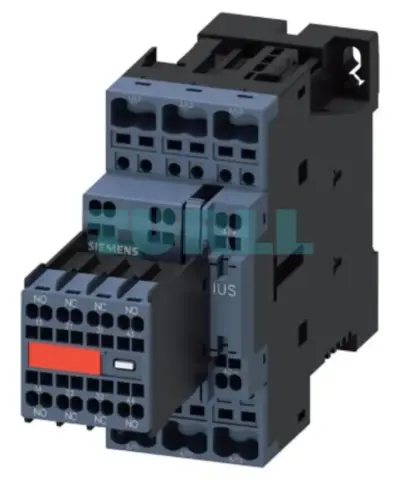 Siemens 3RT2027-2FB44-3MA0 Power Contactor, 32A, 15kW, 24V DC, Auxiliary Contacts