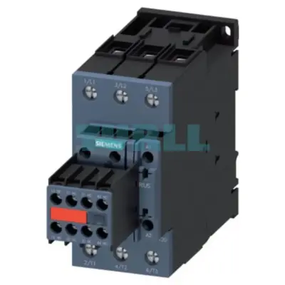 Siemens 3RT2035-1KB44-3MA0 Power Contactor 41A, 18.5 kW, 3-Pole, 24V DC, AC-3e/AC-3, S2 Frame