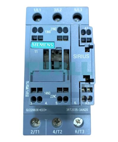 Siemens 3RT2035-3AN20 Power Contactor 41 A, 18.5 kW, 3-Pole, 220V AC