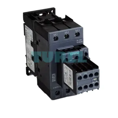 Siemens 3RT2036-1NB34 Power Contactor 51 A, 22 kW, AC-3 / AC-3e, 3-Pole with Integrated Varistor