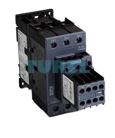 Siemens 3RT2036-1NB34 Power Contactor 51 A, 22 kW, AC-3 / AC-3e, 3-Pole with Integrated Varistor
