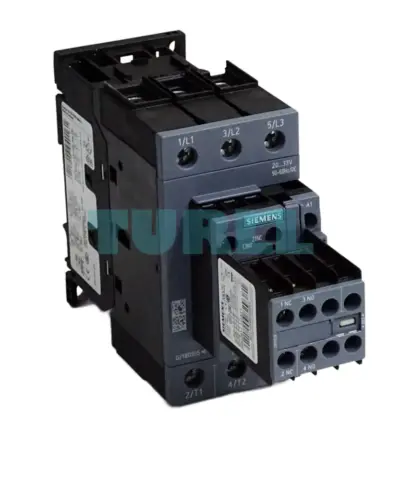 Siemens 3RT2036-1NB34 Power Contactor 51 A, 22 kW, AC-3 / AC-3e, 3-Pole with Integrated Varistor