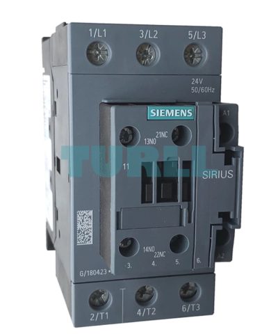 Siemens 3RT2037-1NF30 Power Contactor 65A, 30 kW / 400V, 3-Pole, Integrated Varistor