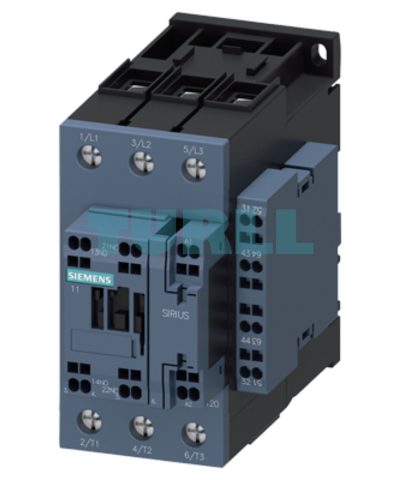 Siemens 3RT2037-3AG16 Power Contactor, AC-3e/AC-3, 65 A, 30 kW, 3-Pole, 110 V AC, S2 Size