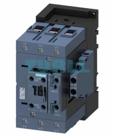 Siemens 3RT2045-1AL26 Power Contactor 3-Pole, 80A, 37kW, 230V AC, with Auxiliary Contacts
