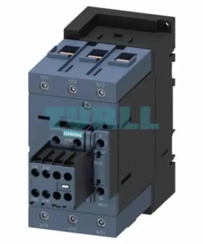 Siemens 3RT2045-1NB34 Power Contactor, 80A, 37kW/400V, 3-Pole, 20–33V AC/DC, Auxiliary Contacts