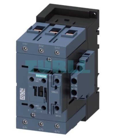 Siemens 3RT2046-1AL26 Power Contactor 3-Pole, 95A, 45kW, 230V AC, AC-3, S3 Size