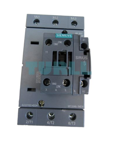 Siemens 3RT2046-1NE30 Power Contactor 95A, 3-Pole, AC/DC Control, Integrated Varistor, 45kW/400V