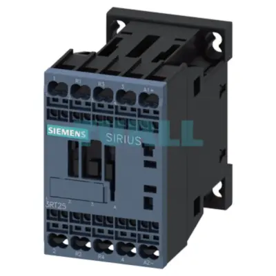 Siemens 3RT2516-2BM40 Power Contactor 9A, AC-3, 4 kW, 4-Pole, 220V DC Coil, Size S00