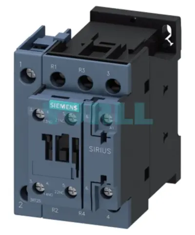 Siemens 3RT2526-1AV00 Power Contactor 25A, 11kW, 4-Pole, AC-3, 400V