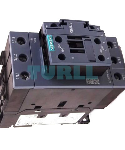 Siemens 3RT2535-1AF00 Power Contactor AC-3, 35A, 18.5 kW, 4-Pole, 110V AC Coil, Size S2