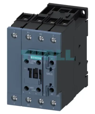 Siemens 3RT2535-1NF30 Power Contactor 35A AC-3, 18.5 kW / 400V, 4-Pole with Integrated Varistor