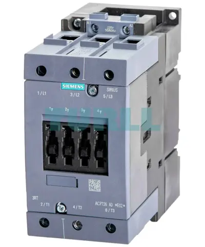 Siemens 3RT5045-1AR60 Contact Contactor 3-Pole, AC Contactor, 37 kW, AC-3, Size S3, Screw Terminal