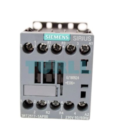 Siemens Power Contactor 3RT2517-1AP00 AC-3, 12 A, 5.5 kW / 400 V, 4-Pole, 230 V AC