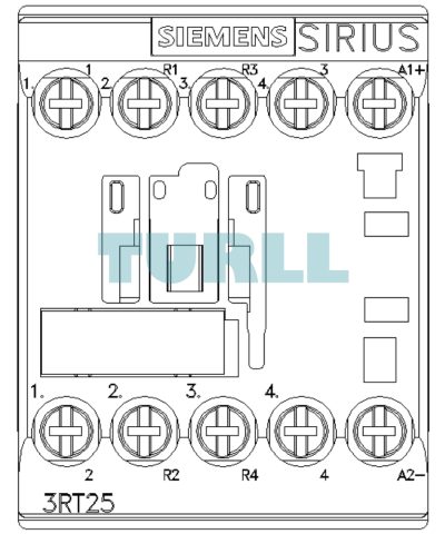 Siemens 3RT2517-1BJ80 Power Contactor 12A, AC-3, 5.5 kW, 400V, 4-Pole, 72V DC Coil, S00 Size