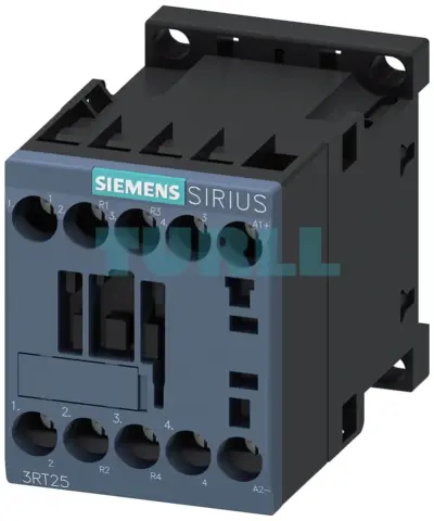 Siemens 3RT2517-1BM40 Power Contactor, 12A, AC-3, 5.5 kW, 4-Pole, 220V DC