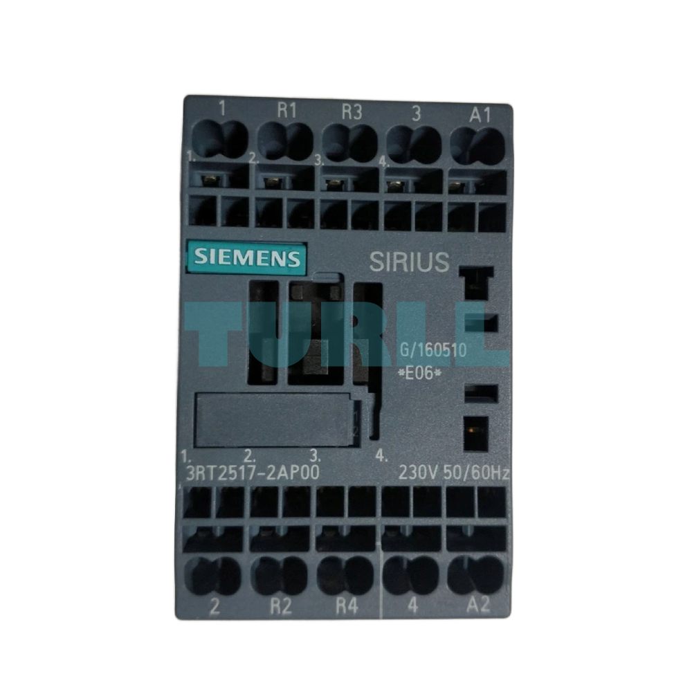 Siemens 3RT2517-2AP00 Power Contactor AC-3, 12A, 5.5 kW/400V, 4-Pole, 230V AC, S00 Original Brand New 1 Siemens 3RT2517-2AP00 Power Contactor AC-3, 12A, 5.5 kW/400V, 4-Pole, 230V AC, S00
