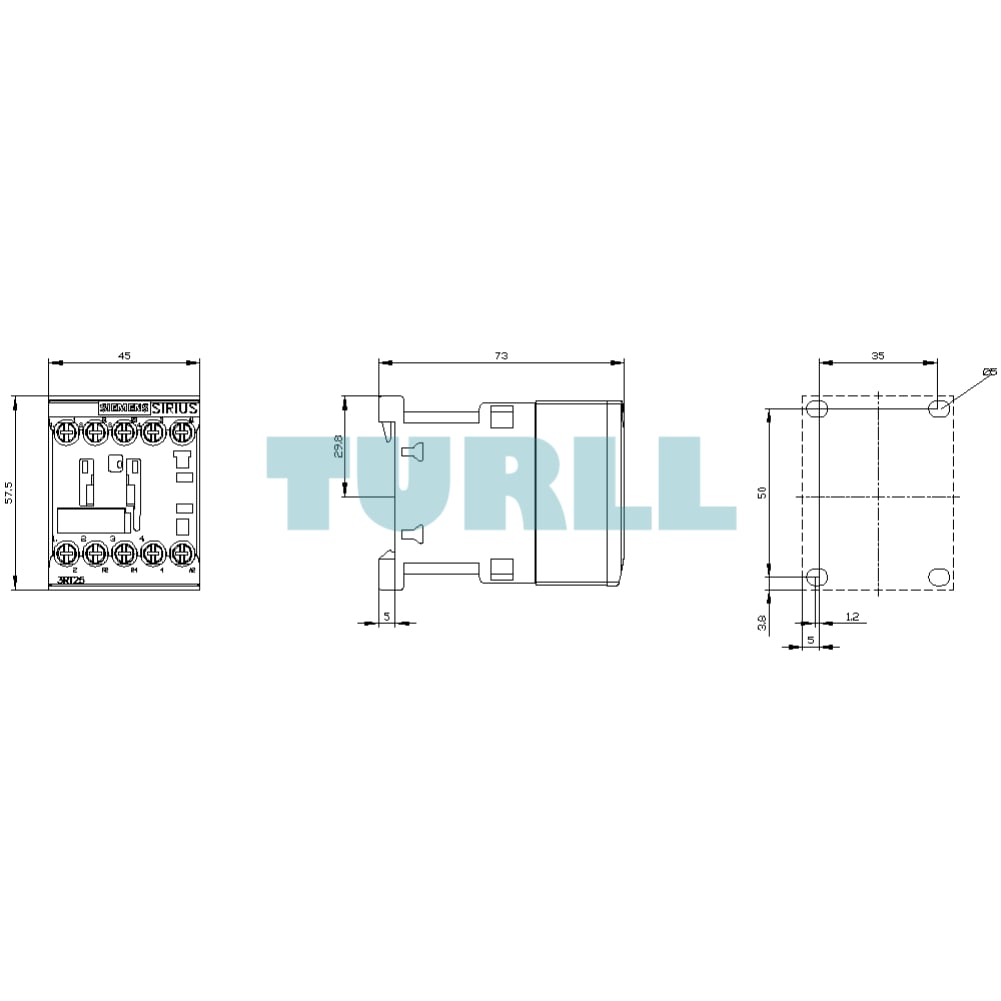 Siemens 3RT2518-1AR60 Power Contactor 16A, 7.5kW, 4-Pole, AC-3, 400V Original Brand New 4 Siemens 3RT2518-1AR60 Power Contactor 16A, 7.5kW, 4-Pole, AC-3, 400V