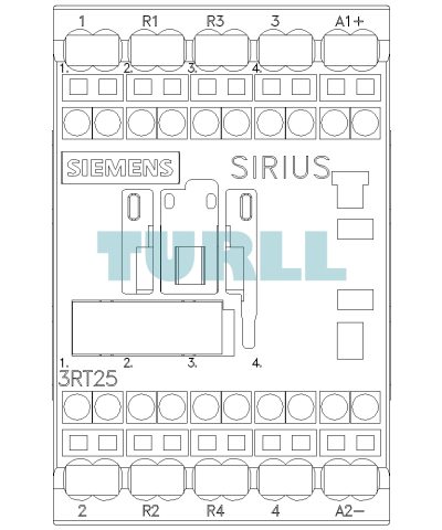 Siemens 3RT2518-2XF40-0LA2 Traction Contactor 16 A, 7.5 kW / 400 V, 4-Pole, 110 V DC