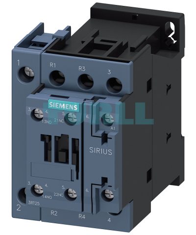 Siemens 3RT2526-1AG20 Power Contactor 25A, 11kW, 4-Pole, 110V AC, AC-3
